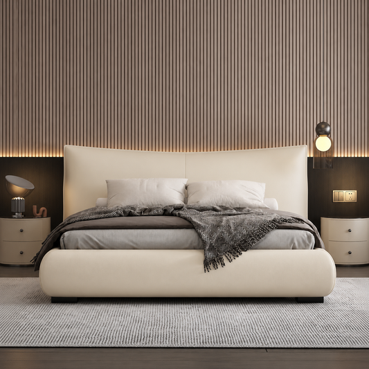 Aura Top Grain Leather Bed Frame