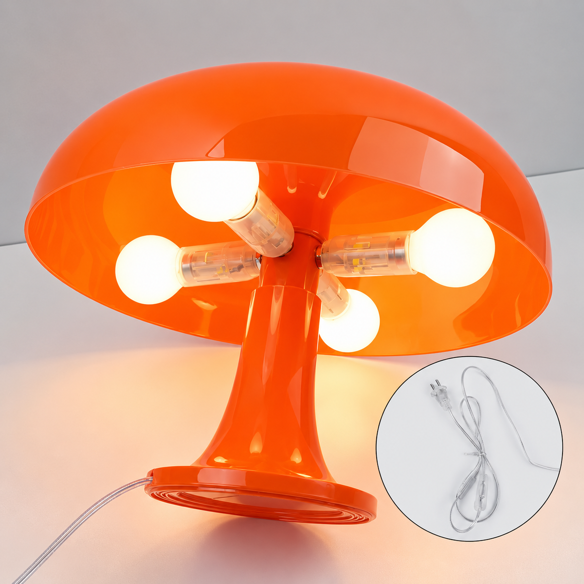 Mushroom Table Lamp - Orange