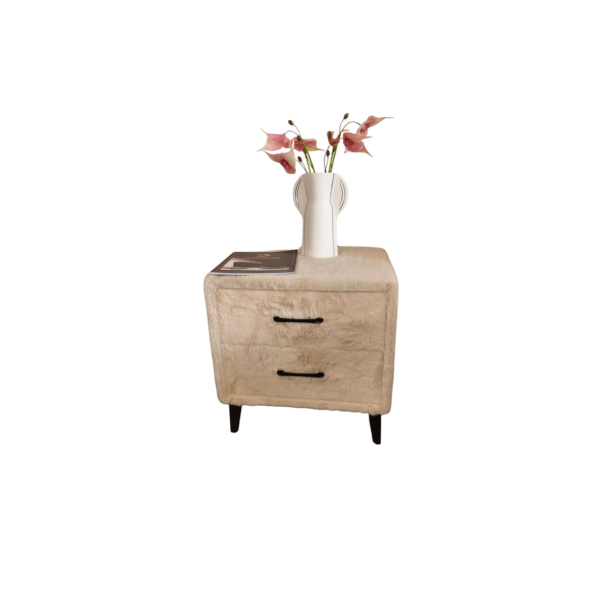 Faux Mink Fur Nightstand