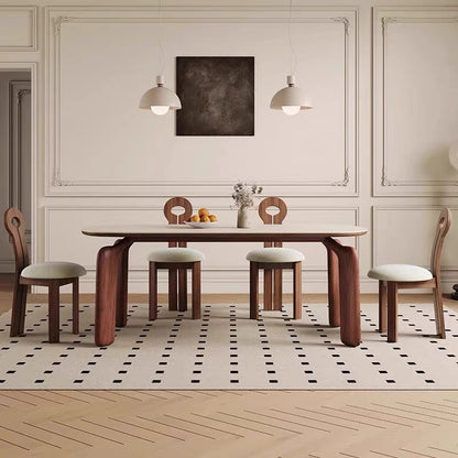 Solid Wood Sculpted Leg Dining Set