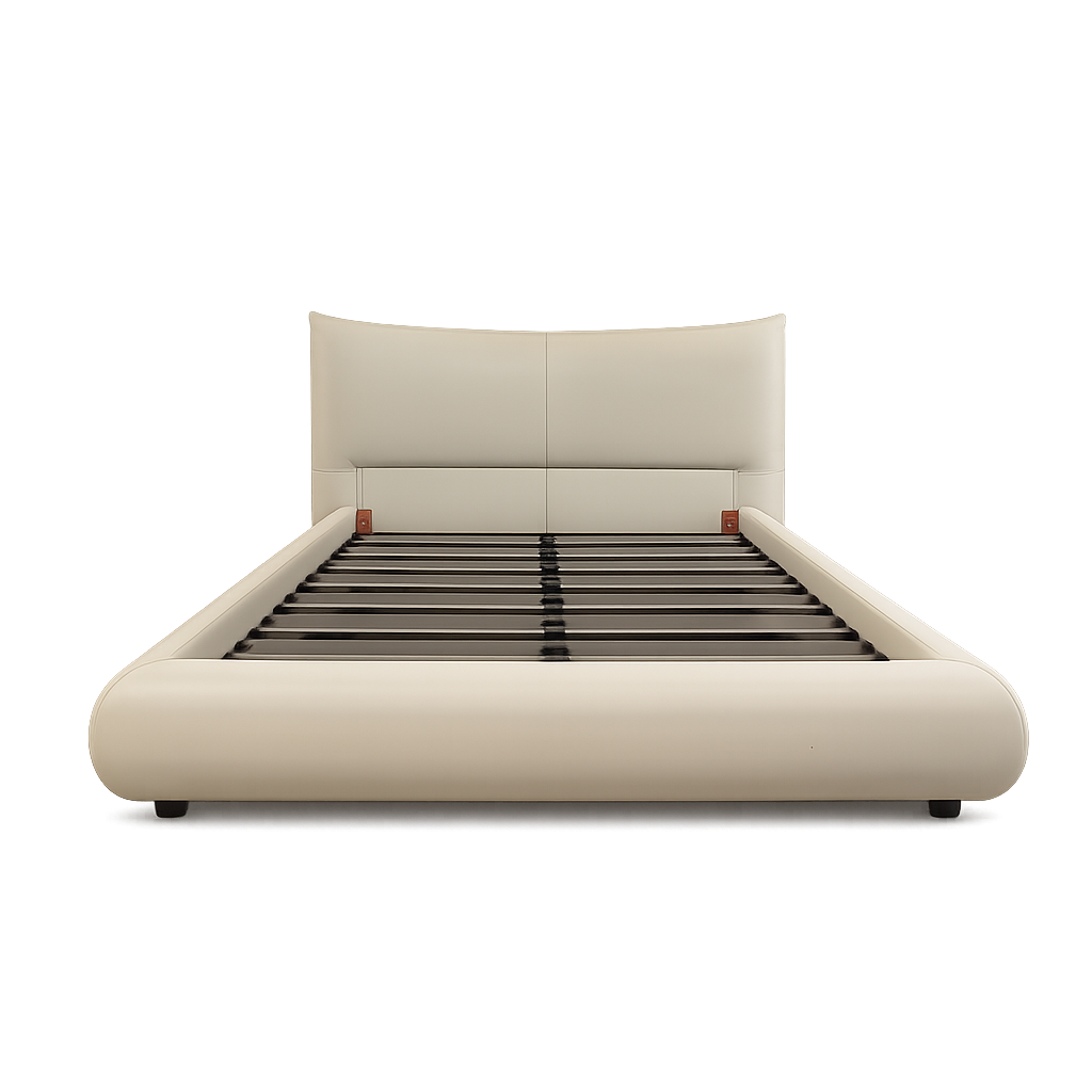 Aura Top Grain Leather Bed Frame