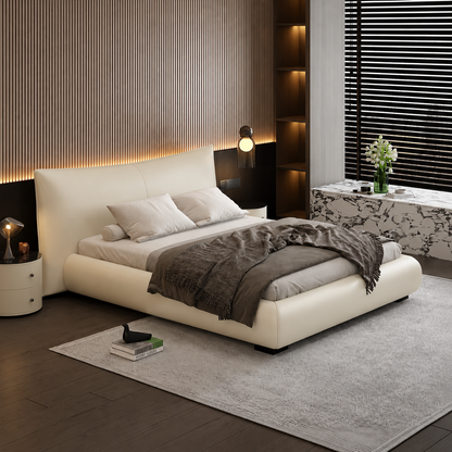 Aura Top Grain Leather Bed Frame