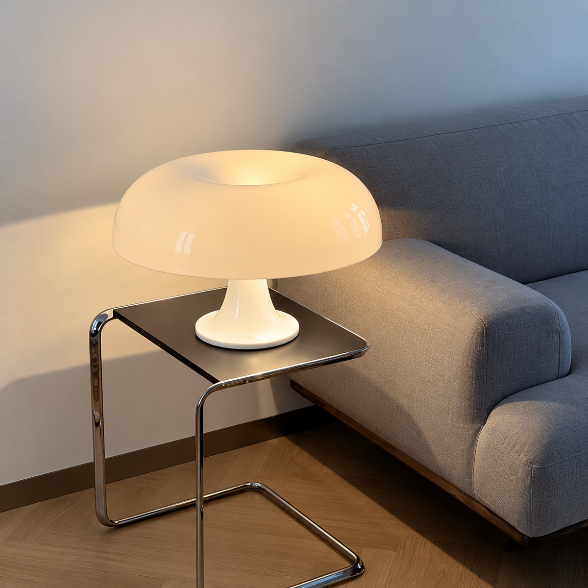 Mushroom Table Lamp - White