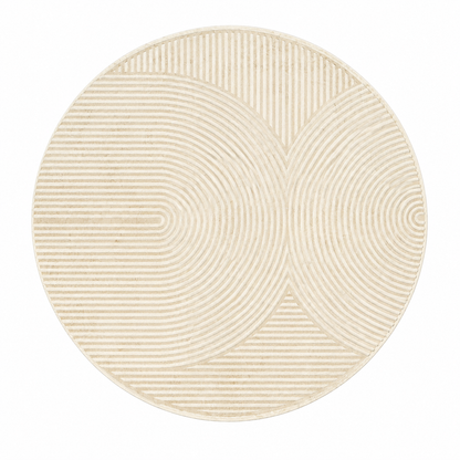 Creamy Round Area Rug - 47.2''