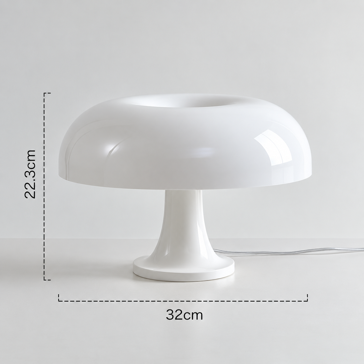 Mushroom Table Lamp - White