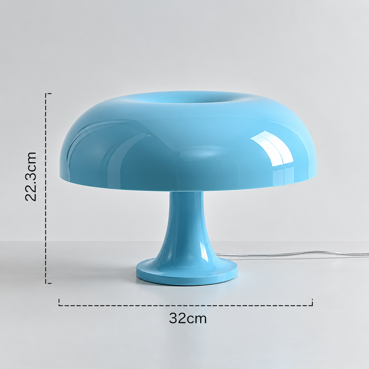 Mushroom Table Lamp - Blue