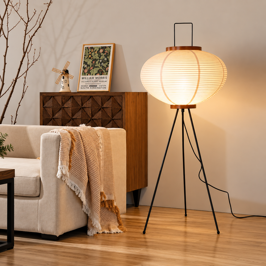 Japanese Style Rice Paper Floor Lamp