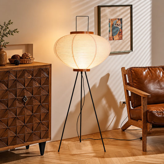 Japanese Style Rice Paper Floor Lamp