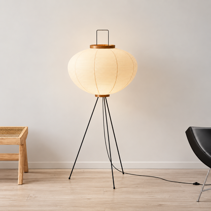Japanese Style Rice Paper Floor Lamp