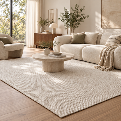 Wool Area Rug - Water & Stain Resistant